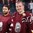 COLOGNE, GERMANY - MAY 7: Latvia's Oskars Cibulskis #27 gives a thumbs up after a 3-1 preliminary round win over Slovakia at the 2017 IIHF Ice Hockey World Championship. (Photo by Andre Ringuette/HHOF-IIHF Images)

